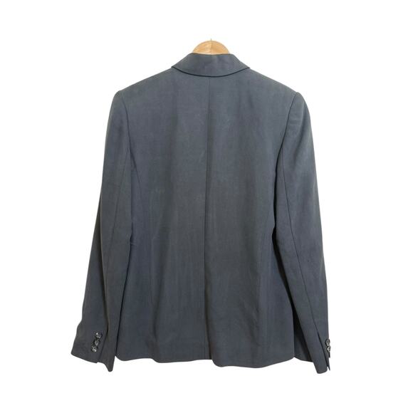 Vintage Women's Banana Republic Gray 100% Silk Button Front Jacket Size 4 - Picture 2 of 13